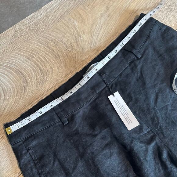 Banana Republic The Everyday Wide Leg Linen Pant Black L Petite 713516 - Picture 11 of 13